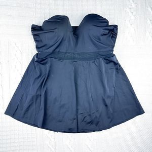 Torrid Black Strapless One Piece Swim Suit size 2